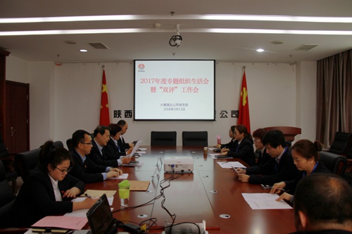 大秦置業公司:緊嚴并舉開好黨支部2017年度專題組織生活會暨雙評工作會