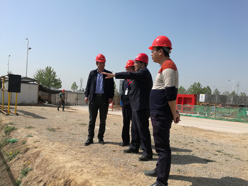 王明智一行蒞臨天工公司清源小區項目檢查指導工作